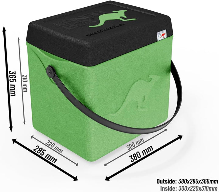 KÄNGABOX® Thermobox, Trip, 20 Liter Inhalt, mit Henkelgriff, Premium Qualität, Ultraleicht&stabil, I