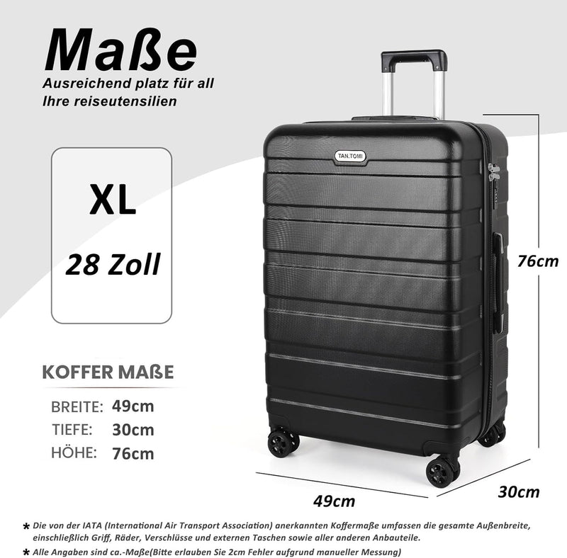 TAN.TOMI Koffer, Hartschalenkoffer, Koffer & Trolleys, Rollkoffer Reisekoffer Handgepäck, Suitcase K