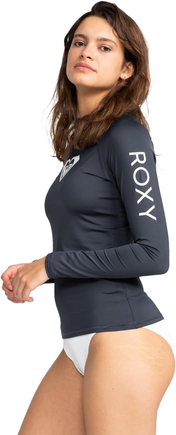 Roxy Damen Whole Hearted Ls Rx Rashguard (1er Pack) L Mood Indigo, L Mood Indigo