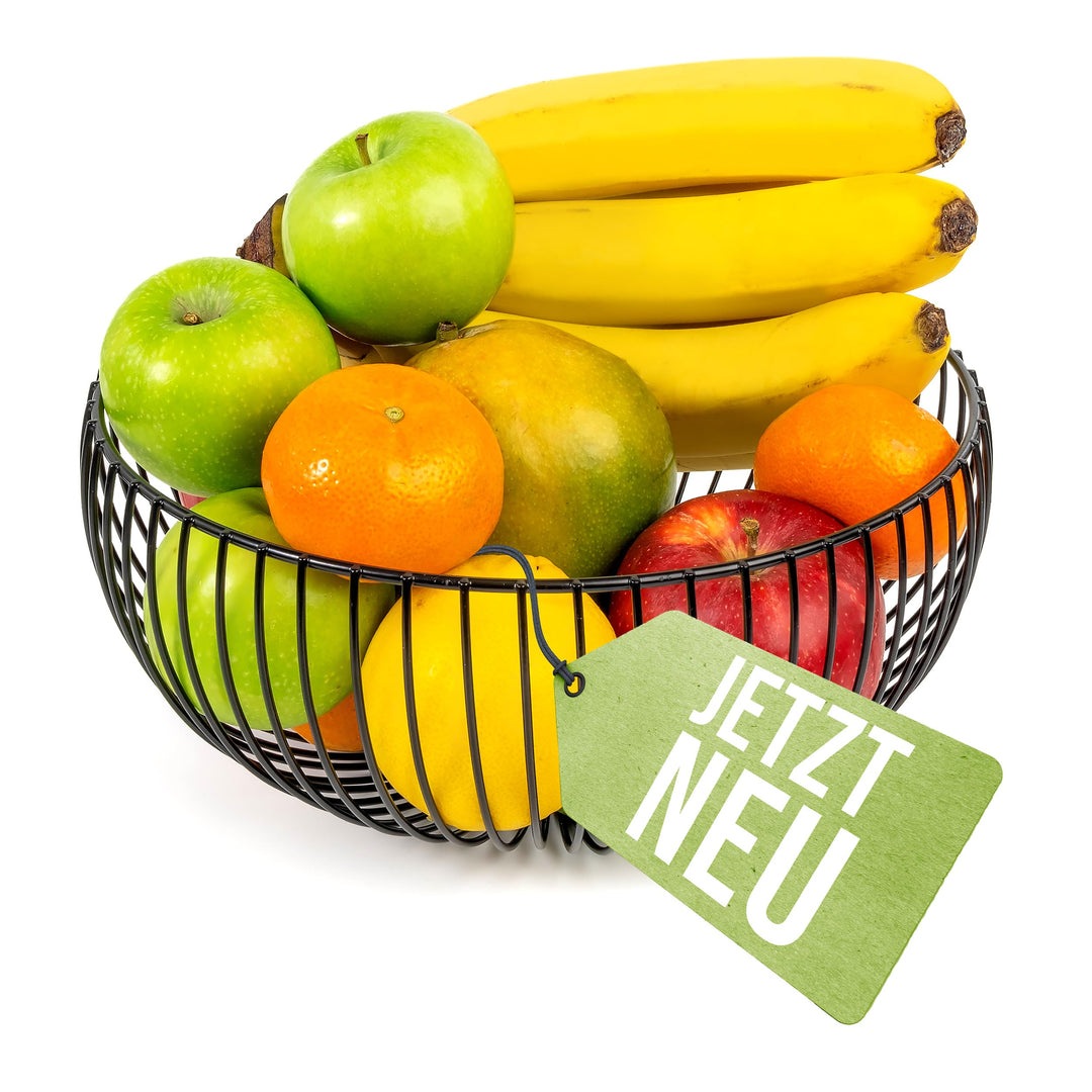 BS Obstkorb – hochwertiger Obstkorb im modernen Stil zur Aufbewahrung von Obst und Gemüse – Obstscha