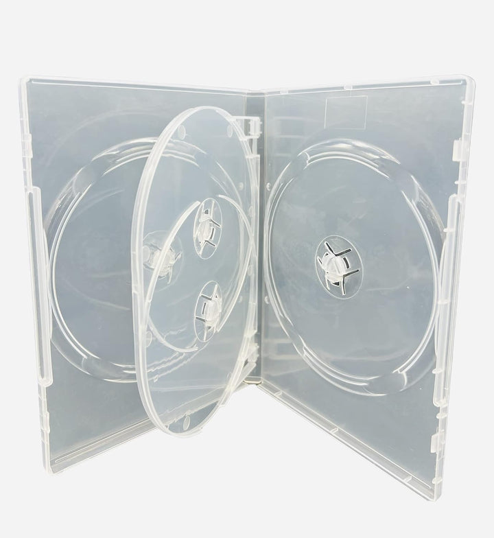 Dragon Trading DVD-/CD/Blu-Ray-Hüllen für 4 DVDs, 14 mm Rücken, transparent, 5 Stück