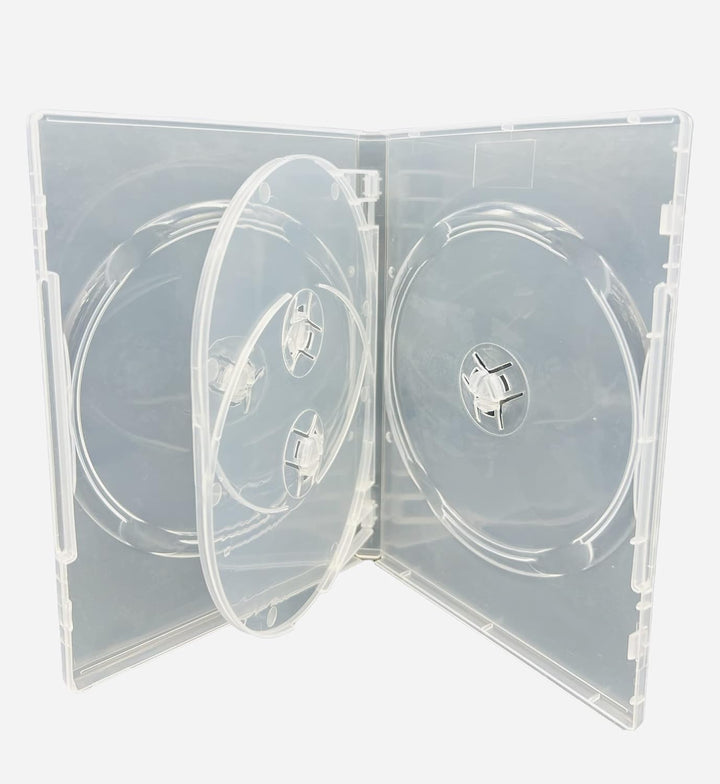 Dragon Trading®, DVD-/CD-/Blu-ray-Hüllen für 4 DVDs, 14 mm Rücken, transparent - 10 Stück