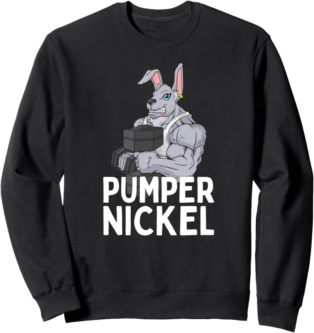 Lustiges Pumpernickel Workout Kaninchen Fitness Gym Sweatshirt