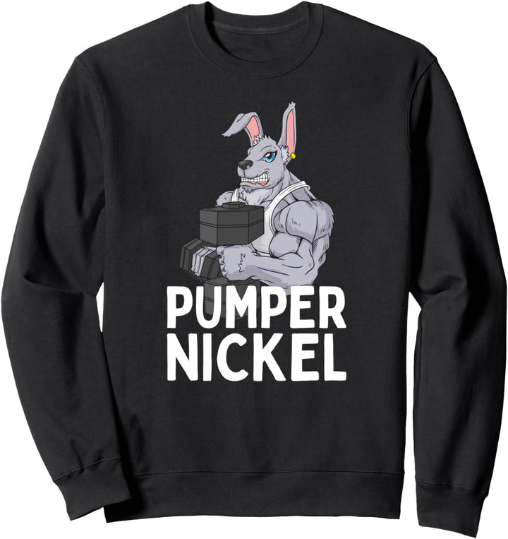 Lustiges Pumpernickel Workout Kaninchen Fitness Gym Sweatshirt