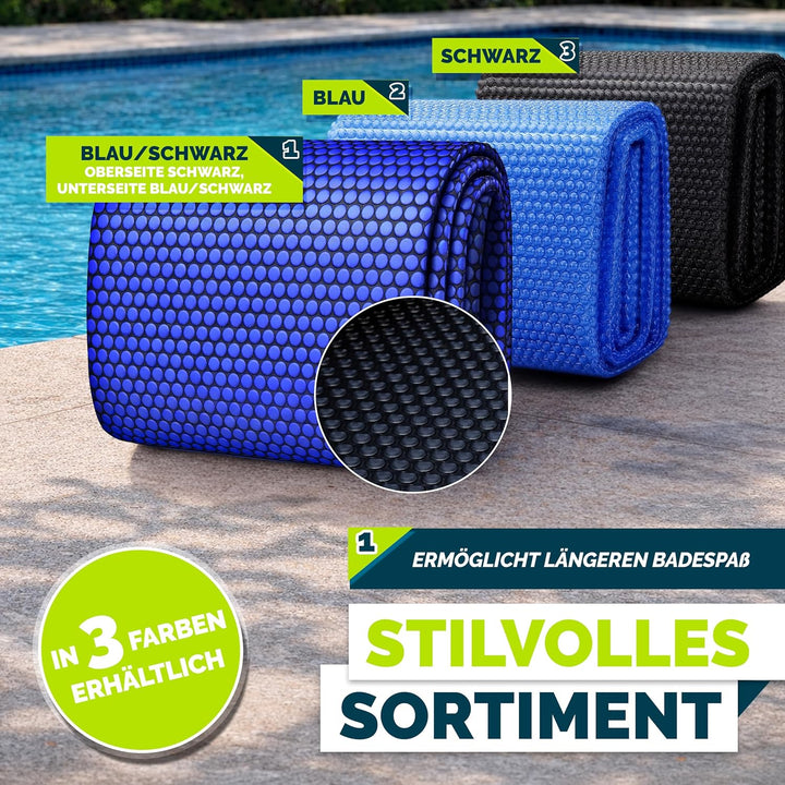 tillvex Pool Solarabdeckplane Rechteckig 800x500 cm | Solarfolie Stärke 120 µm | Solarplane zuschnei