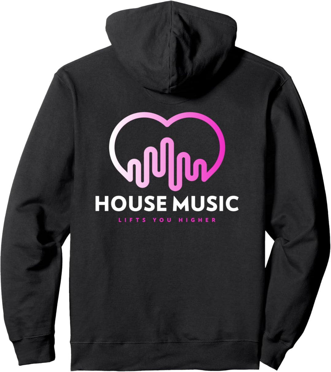 House Music Deep House Heart DJ Festival Musik Pullover Hoodie