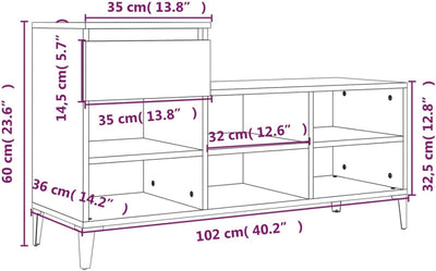 Tidyard Schuhbank, Schuhregal Schuhschrank mit Schublade und 6 Fächer, Schuhaufbewahrung, Sitzbank,