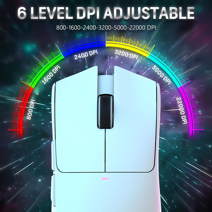 LexonElec x Attack Shark X11 Kabellose Gaming-Maus mit RGB Magnetische Ladestation, PixArt PAW3311-S