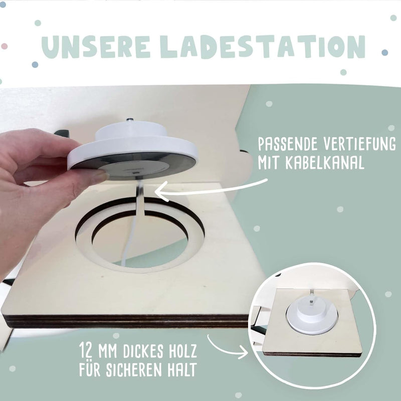 HeLLo mini Personalisiertes Regal für die Toniebox Junge - Wandregal mit Wunschnamen fürs Kinderzimm