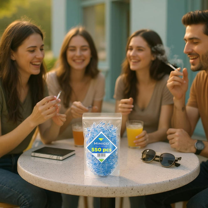 MINICO Zigarettenfilter Anti Teer Filter für Zigaretten, Regular 550 Stück Zigarettenfilter Aufsatz