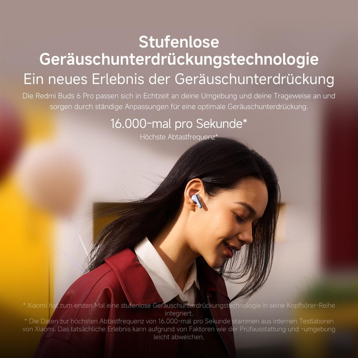XIAOMI Redmi Buds 6 Pro Purple - 36h Akkulaufzeit, Triple-Treiber Hi-Fi Klang, 55dB ANC, 20 ANC-Leve