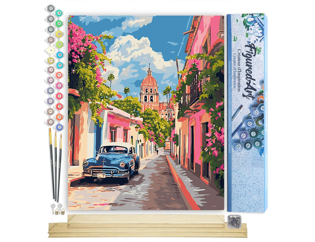 Figured'Art Malen Nach Zahlen Erwachsene Mit Rahmen Oldtimer Auto in Mexiko City - Paint by Numbers