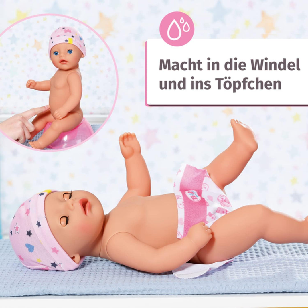 BABY born Little Girl 36cm - 831960 - Puppe mit Strampler und Mütze - 7 Accessoires - Für Kleinkinde