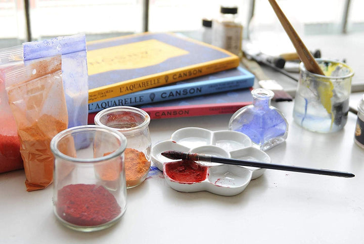 CANSON Aquarellmalerei Canson Erbe Block geklebt 4 Seiten 20 Blatt Körnung satiniert Satinierte Körn