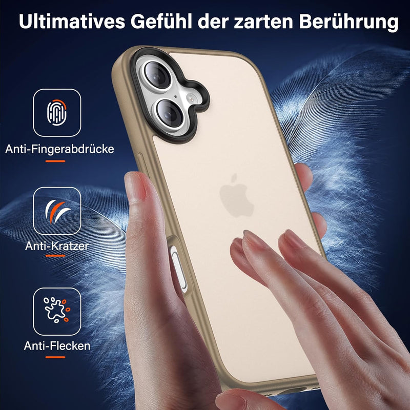 UniqueMe für iPhone 16 Hülle, 5-in-1-Set Handyhülle für iPhone 16 Case Rundumschutz Schutzhülle Cove