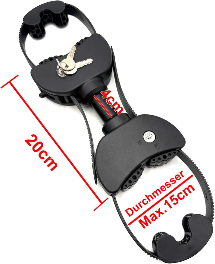 TEOV Beidseitig Rahmenhalter für Fahrradträger Länge 20CM, Verstellbarer Strap-Rahmenhalter für E-Bi