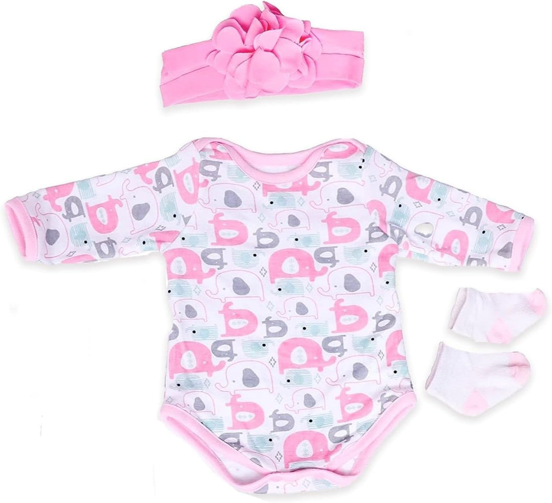 Scnbom Reborn Babys Madchen Kleidung lebensechte babypuppen for 17-24zoll wie echtes Puppen Toddler