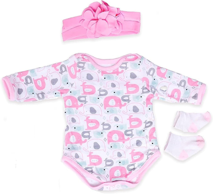 Scnbom Reborn Babys Madchen Kleidung lebensechte babypuppen for 17-24zoll wie echtes Puppen Toddler
