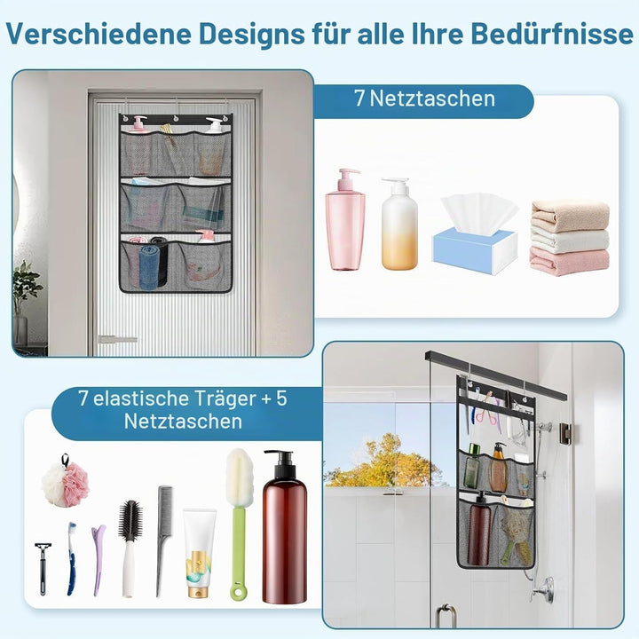 EEEKit Hängende Badezimmer Organizer, 2 Stück Dusche Organizer, Schnelltrocknende Türorganizer Hänge