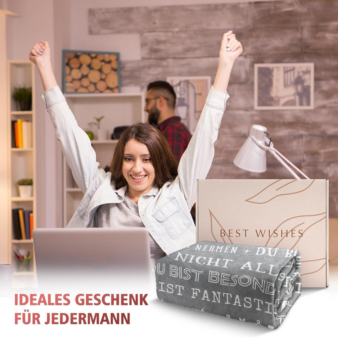 Geschenke für Frauen Männer, Personalisierte Decke Geburtstagsgeschenk für Frauen, Dankeschön-Gesche