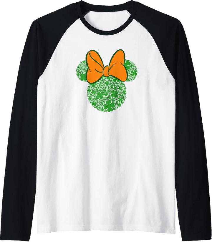 Disney Minnie Mouse St. Patrick's Day Shamrock Ears Raglan