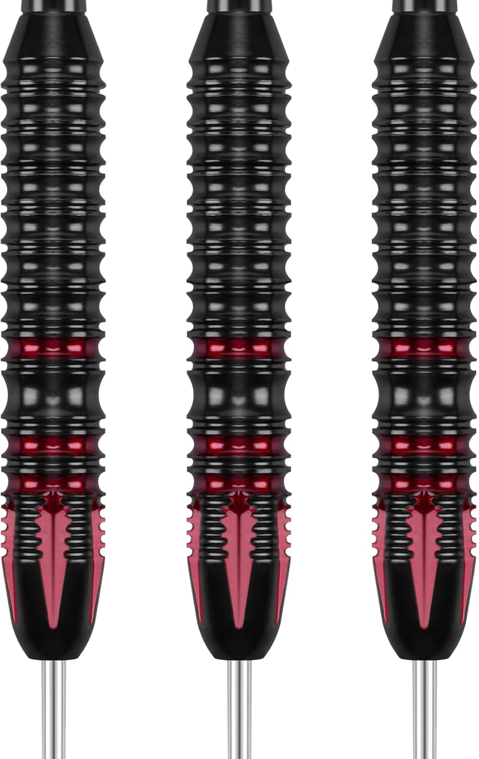 Grebarley Dartpfeile mit Metallspitze,12 Stück Profi Steeldarts 18 Aluminium Schaft mit 9 Flights 20