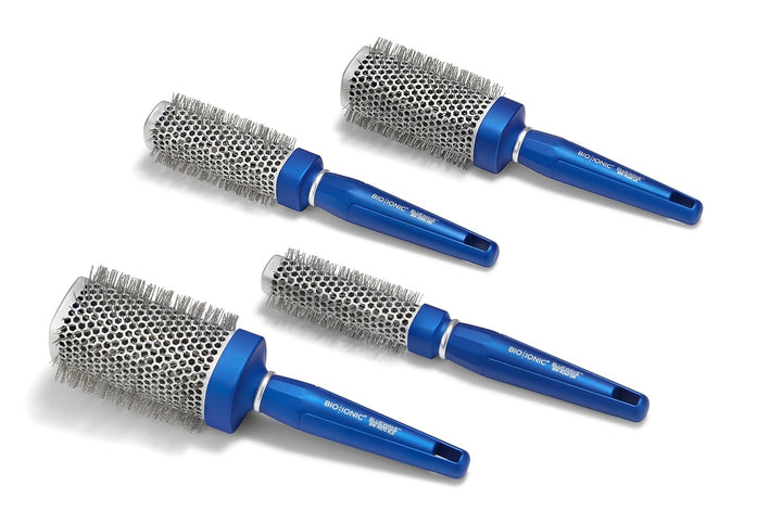 Bio Ionic BlueWave Round Brush Small, NanoIonic Conditioning Brush, Crimped bristles for added tensi