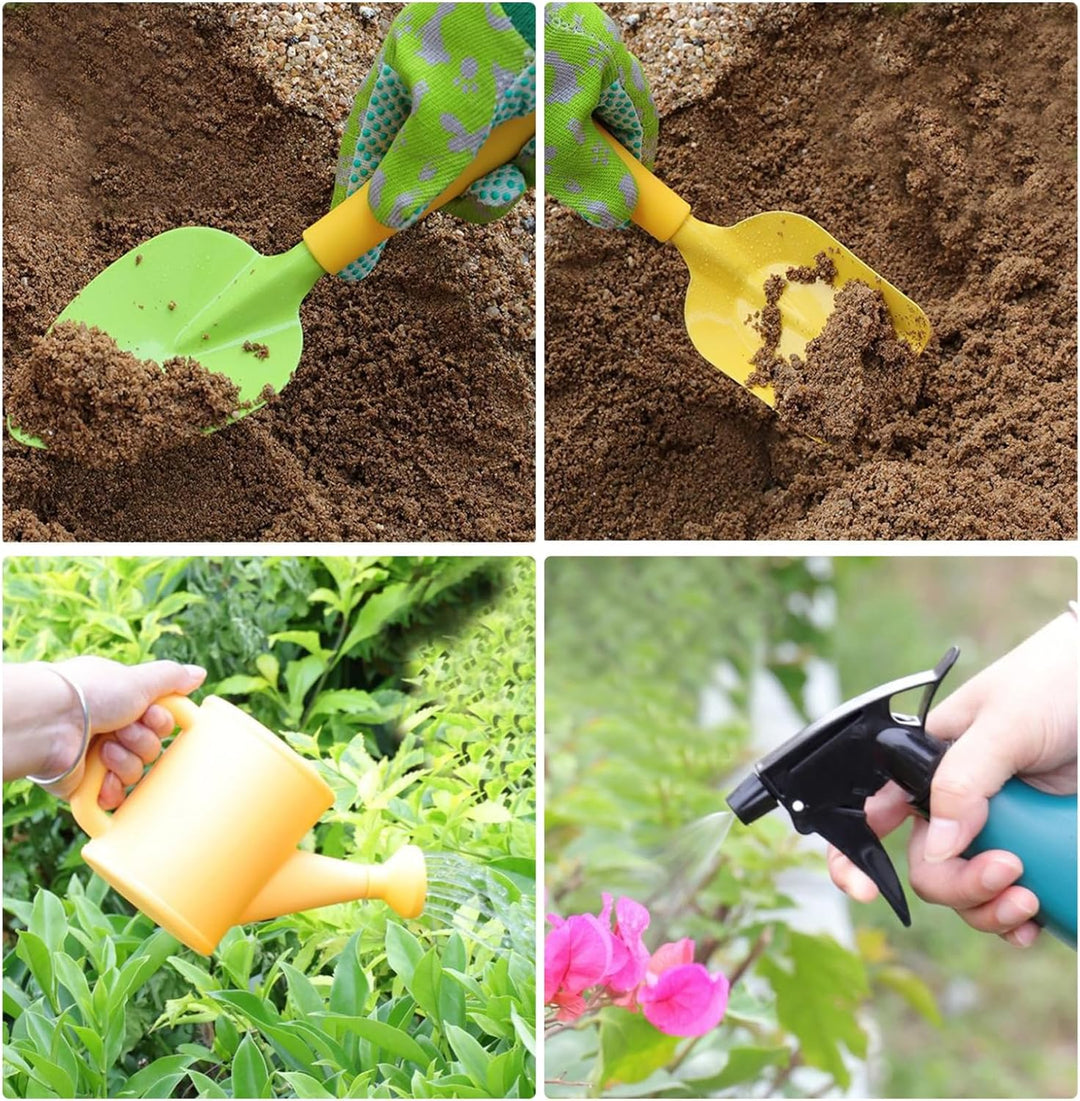 Wedhapy Kids Gardening Set Kids Gardening Tools 20pcs/Set Mini Ergonomic Kleinkind Gartenset Tragbar