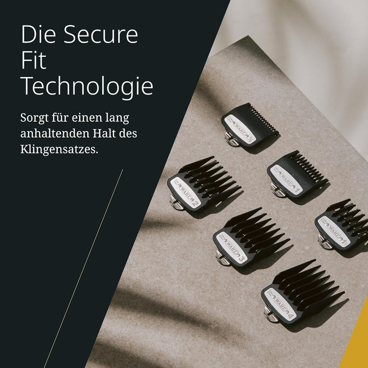 Wahl Premium-Schneidsätze mit Polybeutel - Premium-Aufsatzkämme-Set, 1,5 mm bis 25 mm - passend für