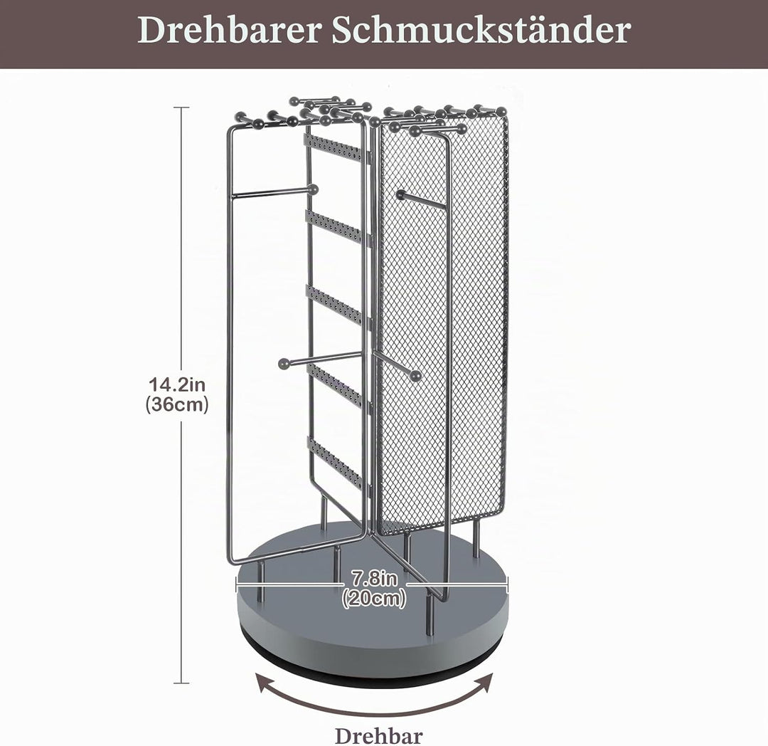 ProCase Schmuckständer Drehbarer Schmuckhalter Schmuckbaum Schmuckstander Jewelry Stand für Ohrring