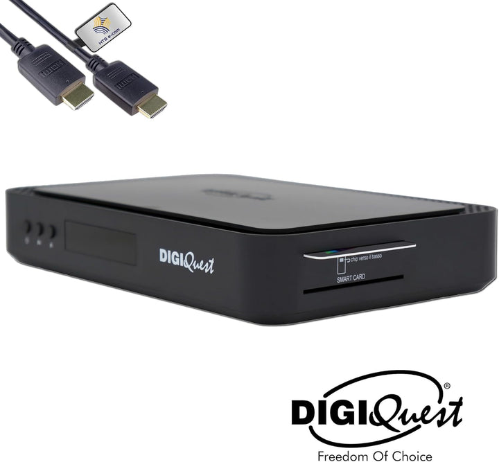 DigiQuest Q99 4K UHD TiVuSat Receiver inkl. Karte + WiFi Stick – Italienischer TV Satelliten-Receive