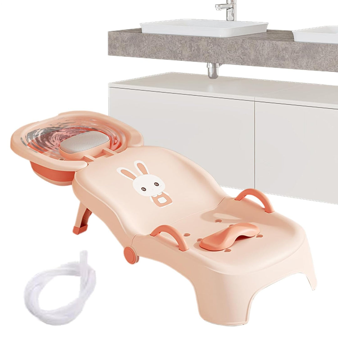Klappbarer Baby Shampoo Stuhl | Klappbarer Shampoonier-Sessel - Verstellbare Kopfstütze Rinse-Sitz F