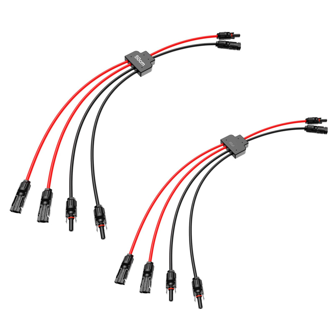 2 Stück Solar Y Kabel,Solar-Anschlusskabel,Y Stecker Solar,Verlängerungskabel Solarkabel Stecker,2 b