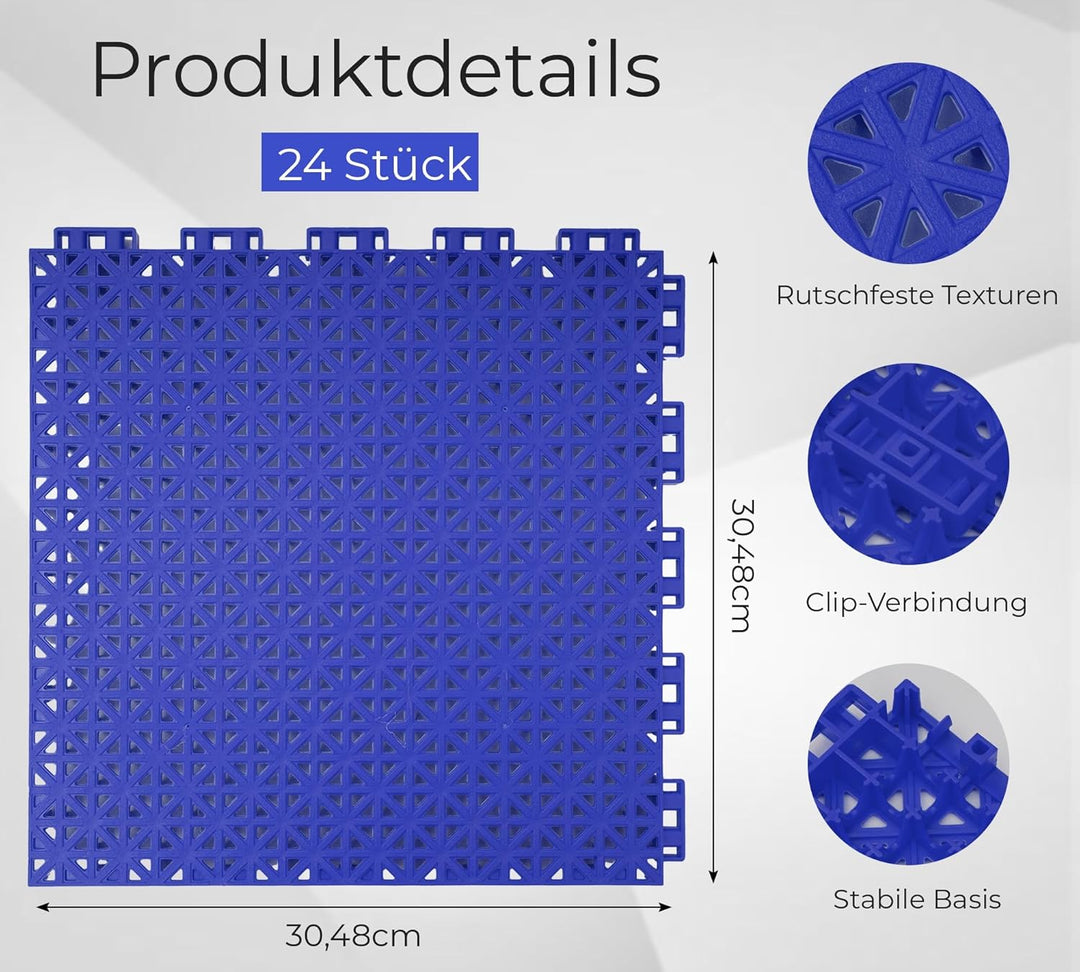 jxgzyy 24 STK Puzzlematte Set Bodenschutzmatte Sportmatte Fallschutzmatten Outdoor Gymnastikmatte Fi