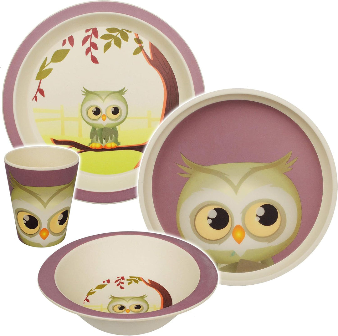 alles-meine.de GmbH 4 TLG. Set - Kunststoff - Geschirrset - Tiere - Waldtiere &amp; Zootiere - BPA frei