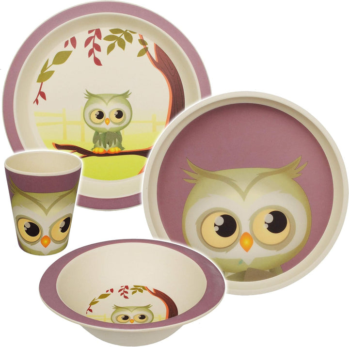 alles-meine.de GmbH 4 TLG. Set - Kunststoff - Geschirrset - Tiere - Waldtiere &amp; Zootiere - BPA frei