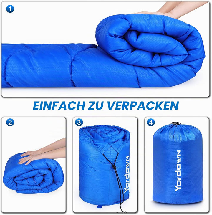 Schlafsack Outdoor Camping für Erwachsene Kinder, Schlafsäcke Sommer Winter 3-4 Jahreszeiten, Decken