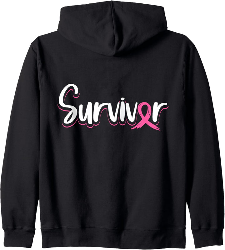 Survivor Pink Ribbon Brustkrebs-Prävention Kapuzenjacke