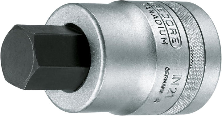 Steckschlüsseleinsatz IN 21 1 Zoll Innen-6-kant SW 19mm L.90mm GEDORE 19 mm, 19 mm