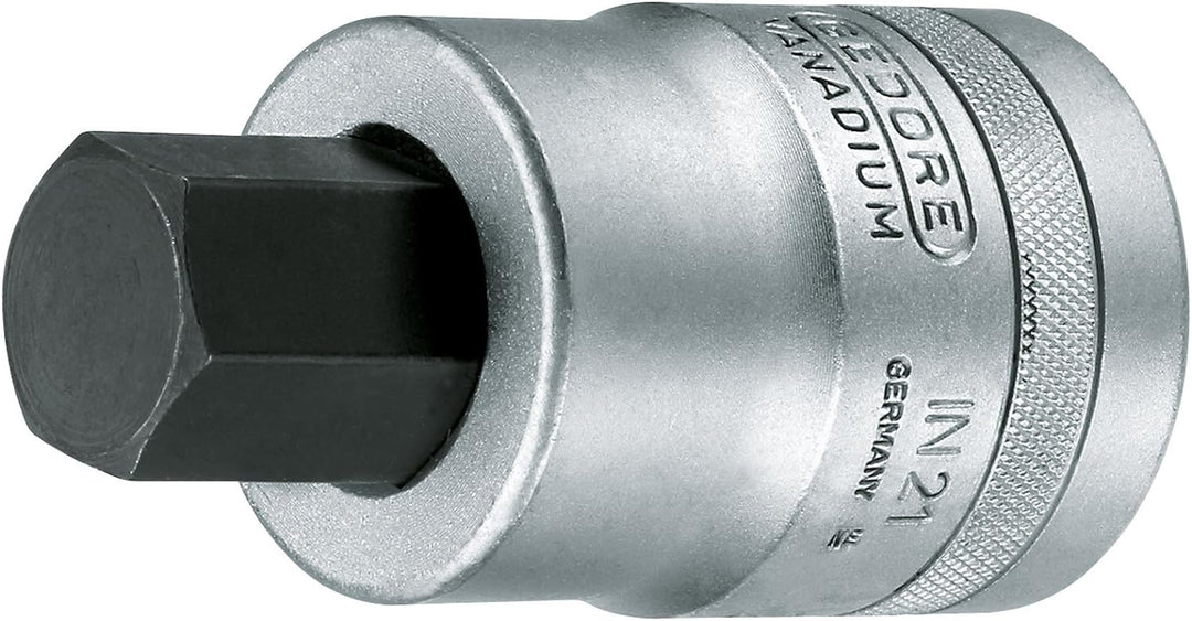 Steckschlüsseleinsatz IN 21 1 Zoll Innen-6-kant SW 22mm L.90mm GEDORE 22 mm, 22 mm