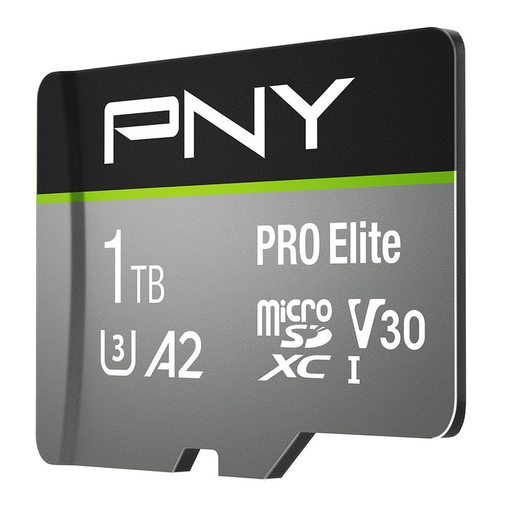 PNY PRO Elite 1TB microSDXC-Speicherkarte + SD-Adapter mit A2 App Performance + 100MB/s Lesegeschwin