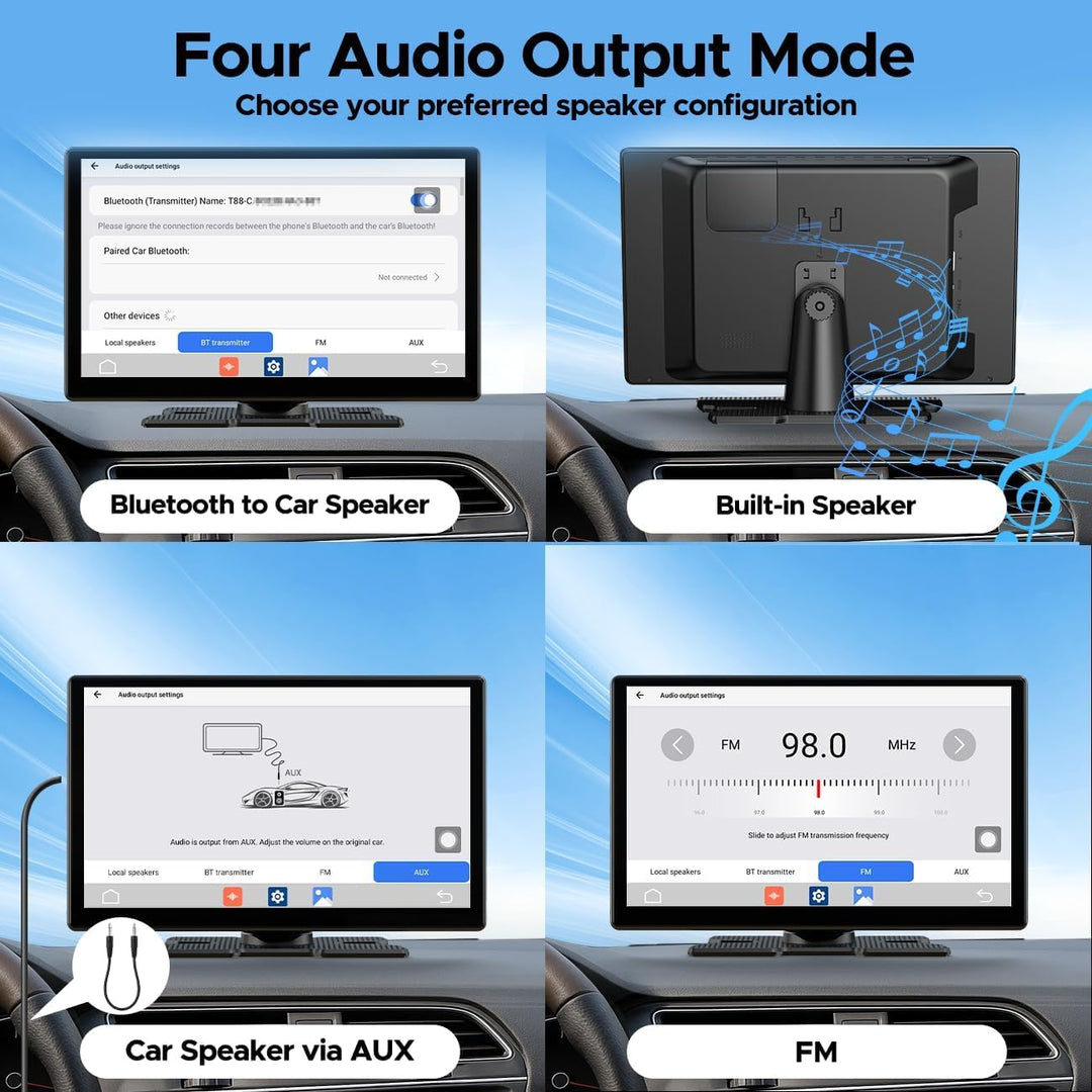 LAMTTO Wireless Carplay Display mit Net-Flix YouTube Tiktok 9 Zoll In-Cell Touchscreen CarPlay-Bilds