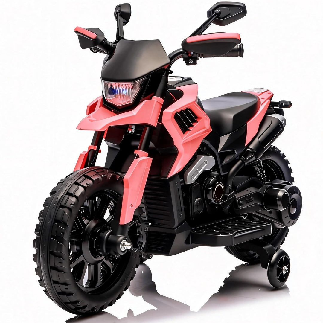 6V Elektro Motorrad Kinder, Kindermotorrad Mit 3 Geschwindigkeiten, Stützrädern, Max 6 Km/h, Bis Zu