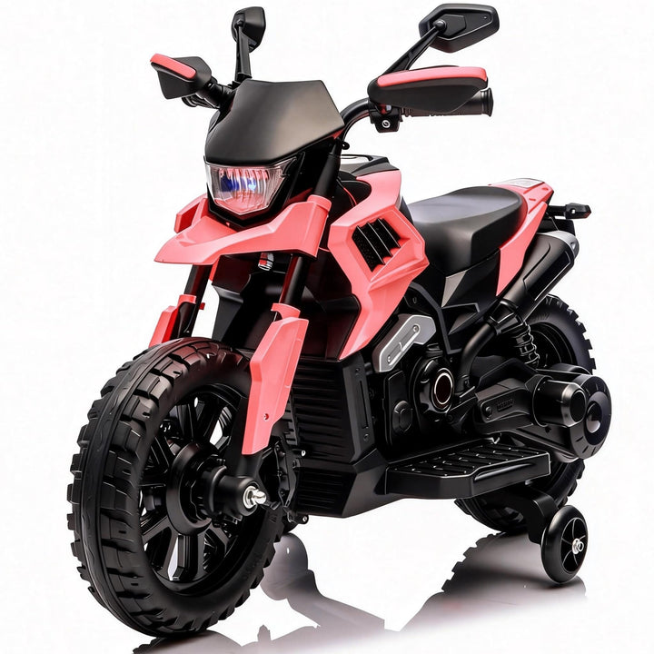 6V Elektro Motorrad Kinder, Kindermotorrad Mit 3 Geschwindigkeiten, Stützrädern, Max 6 Km/h, Bis Zu