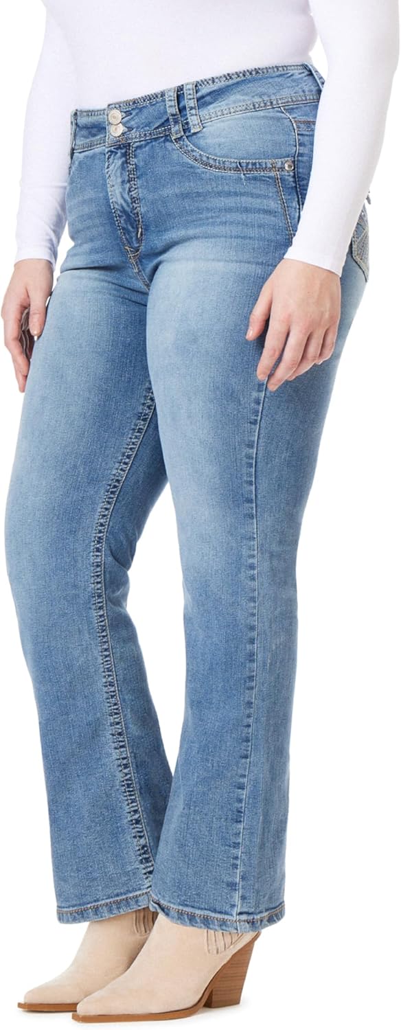 WallFlower Damen Instastretch Luscious Curvy Bootcut Jeans Standard 0 Andrea, 0 Andrea