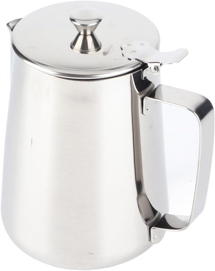 Milchkännchen mit Deckel, Milchkännchen, Milchschaumbecher, Schaumkrug, Milchkännchen, Edelstahl, Mi