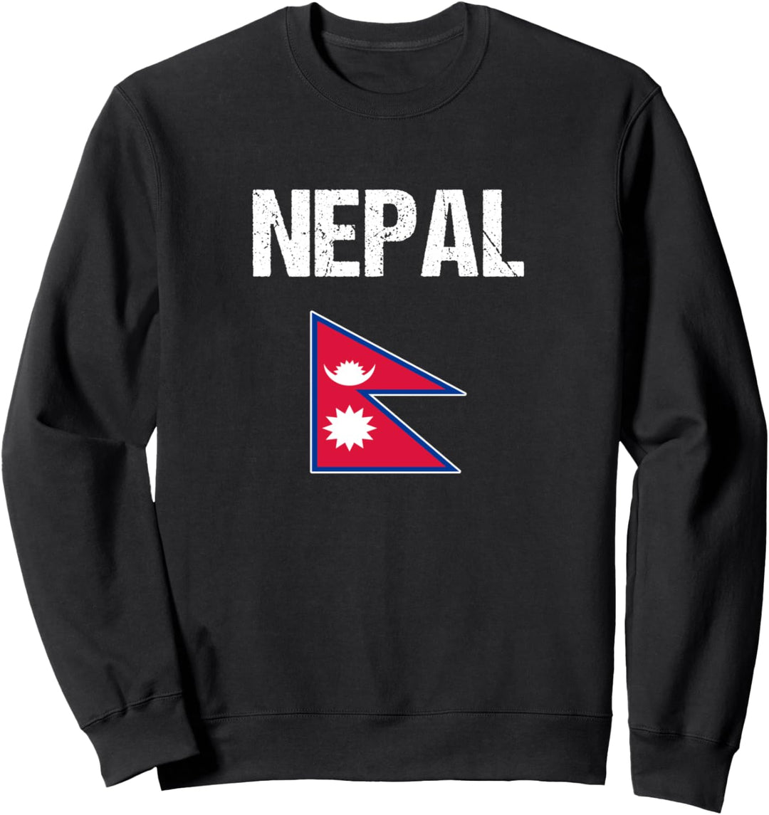 Nepal Sweatshirt Nepalesische Geschenk Nepal Flagge Sweatshirt