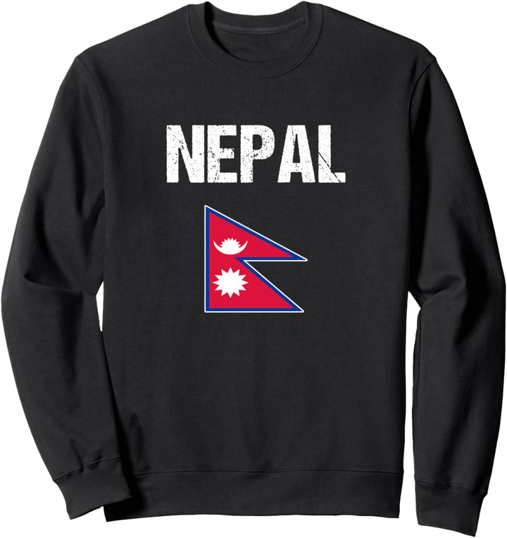 Nepal Sweatshirt Nepalesische Geschenk Nepal Flagge Sweatshirt