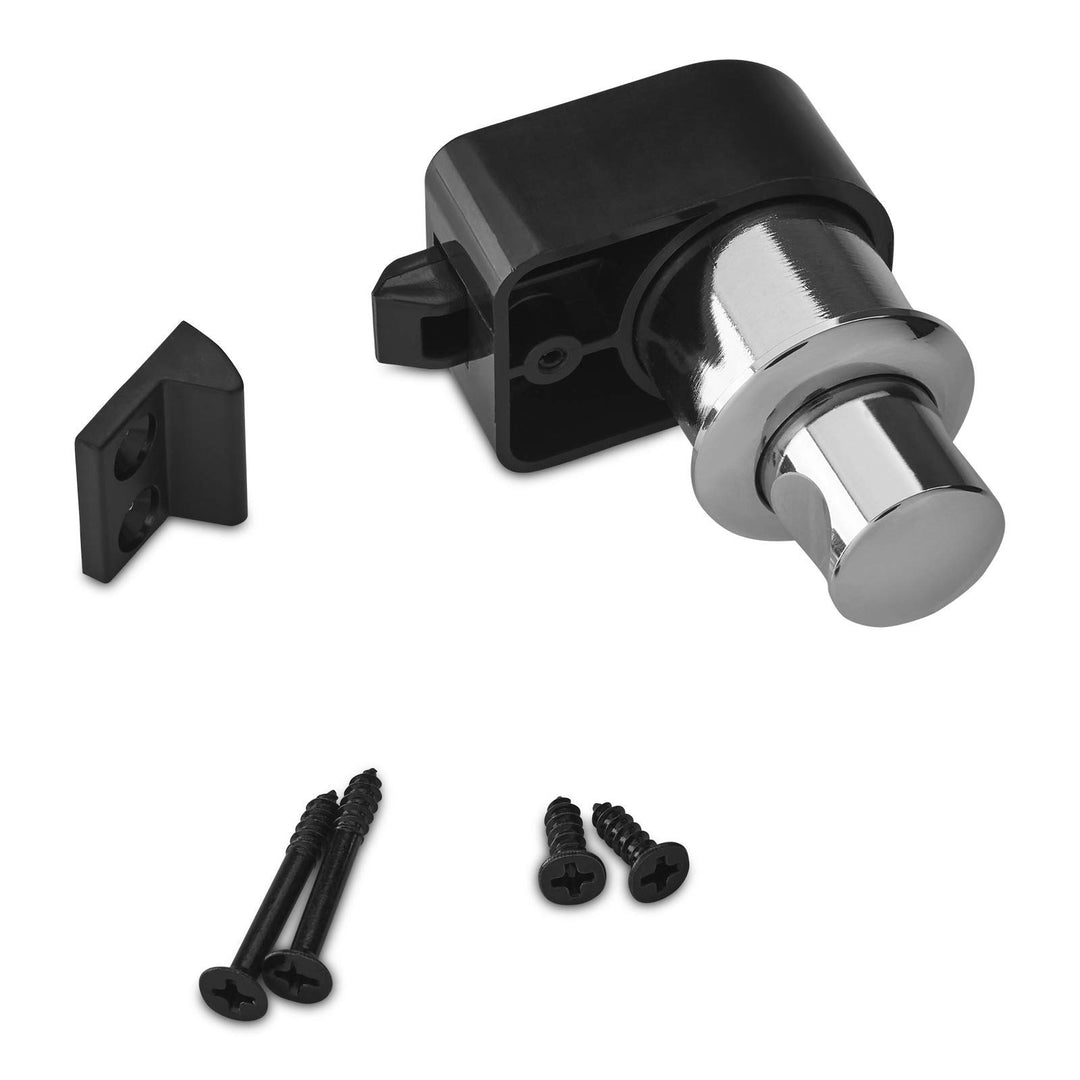 5 x Push-Lock Möbelschlösser CAMPIA chrom poliert Schlösser Druckschlösser für Caravan & Boot von SO