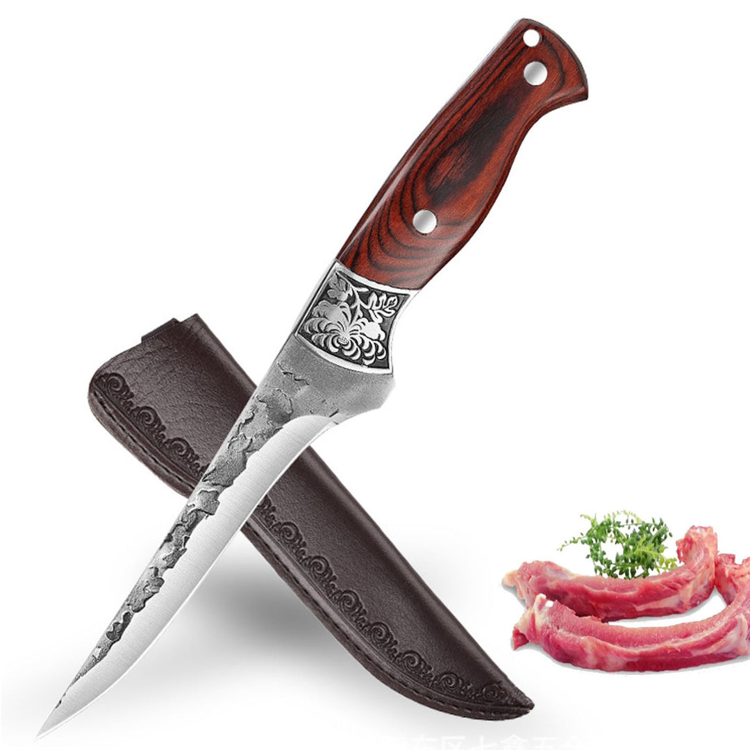 Fubinaty Ausbeinmesser japanische Kochmesser Hand geschmiedet Küchenmesser Full Tang High Carbon Ste